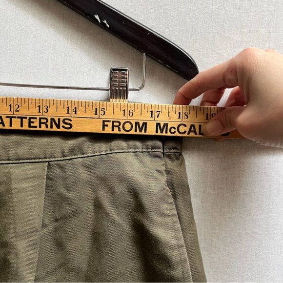 NWT Frank & Oak flat front tencel army green shorts Sz L - Picture 7 of 7